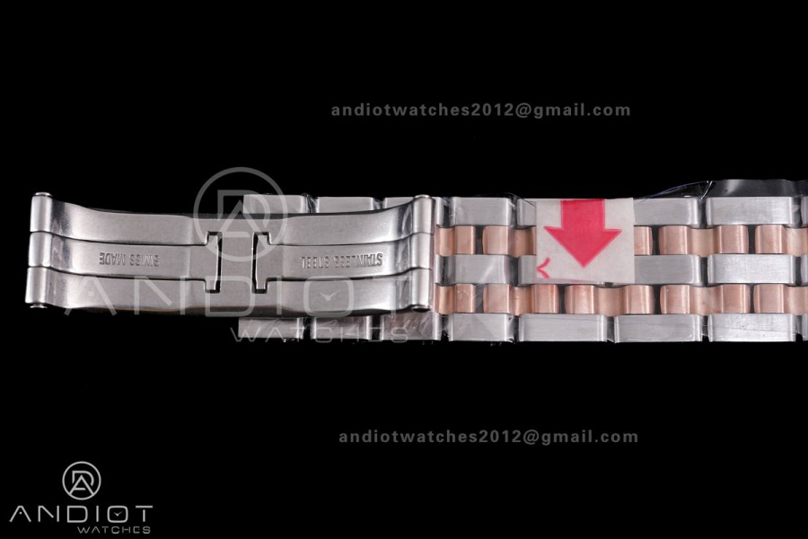 Panthère 27mm BVF 1:1 Best Edition SS/RG White Dial Diamonds Bezel on SS/RG Bracelet Ronda Quartz