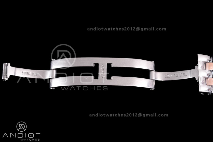 Panthère 27mm BVF 1:1 Best Edition SS/RG White Dial Diamonds Bezel on SS/RG Bracelet Ronda Quartz
