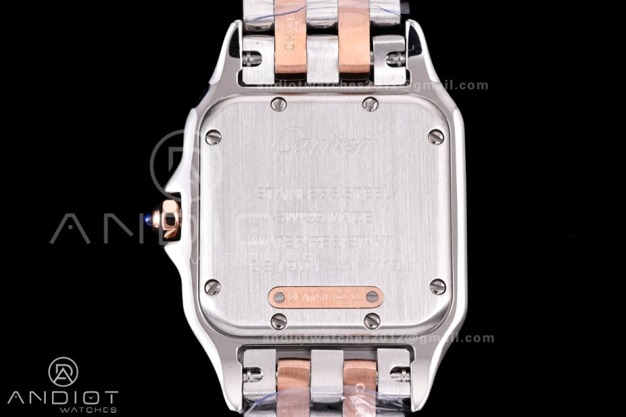 Panthère 27mm BVF 1:1 Best Edition SS/RG White Dial Diamonds Bezel on SS/RG Bracelet Ronda Quartz