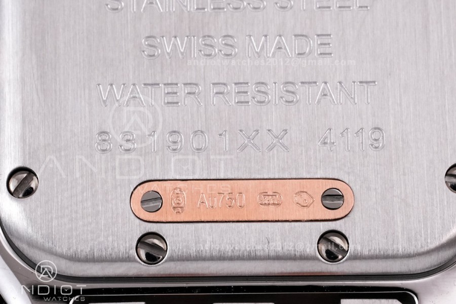 Panthère 27mm BVF 1:1 Best Edition SS/RG White Dial Diamonds Bezel on SS/RG Bracelet Ronda Quartz