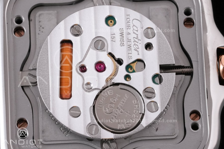 Panthère 27mm BVF 1:1 Best Edition SS/RG White Dial Diamonds Bezel on SS/RG Bracelet Ronda Quartz