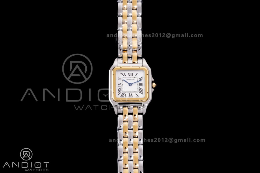 Panthère 27mm BVF 1:1 Best Edition SS/YG White Dial on SS/YG Bracelet Ronda Quartz