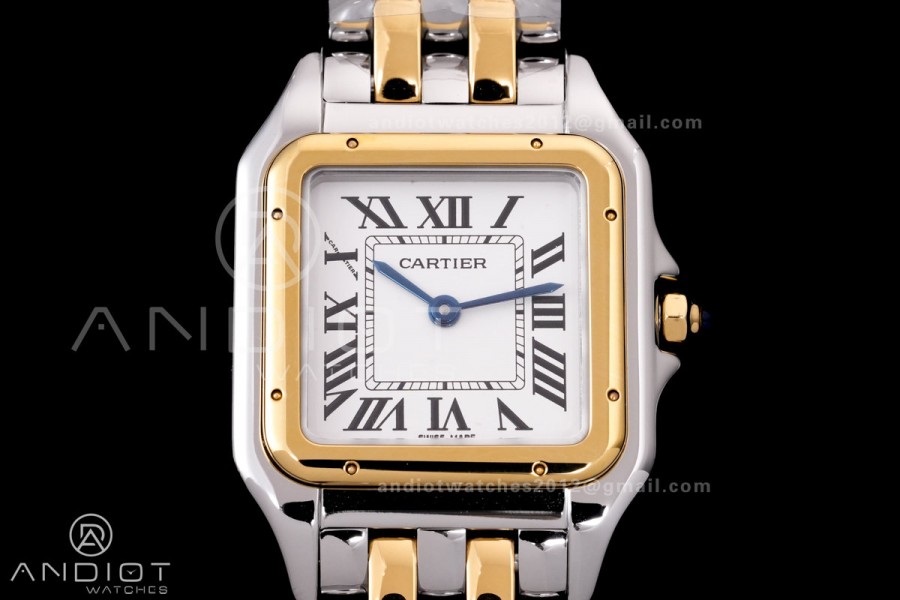 Panthère 27mm BVF 1:1 Best Edition SS/YG White Dial on SS/YG Bracelet Ronda Quartz