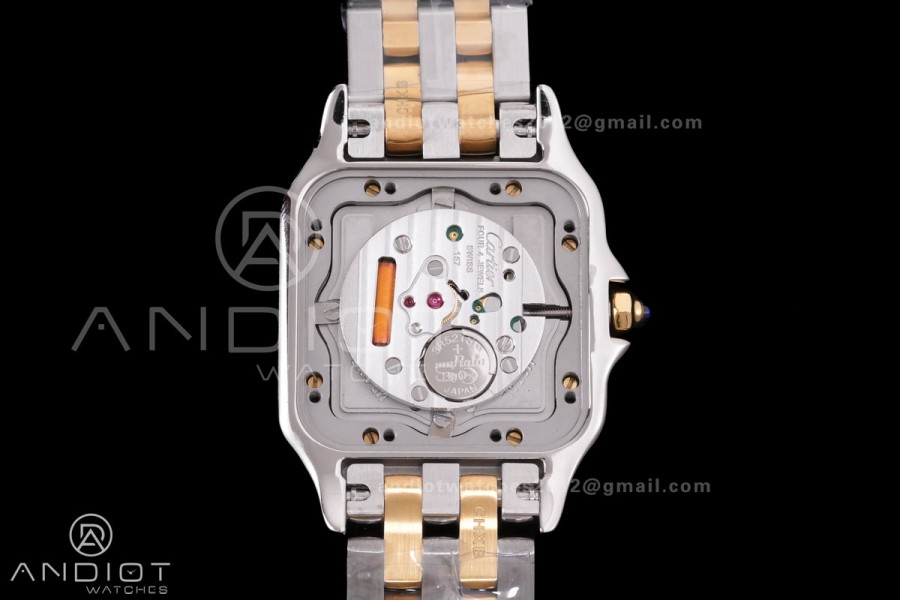 Panthère 27mm BVF 1:1 Best Edition SS/YG White Dial on SS/YG Bracelet Ronda Quartz