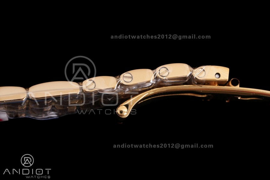 Panthère 27mm BVF 1:1 Best Edition YG White Dial Diamonds Bezel on YG Bracelet Ronda Quartz