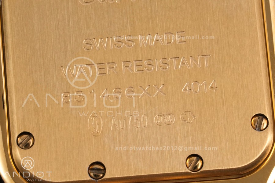 Panthère 27mm BVF 1:1 Best Edition YG White Dial Diamonds Bezel on YG Bracelet Ronda Quartz