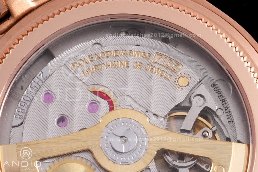 Land Dweller 127335 DIWF Best Edition White Dial on RG Bracelet A7135