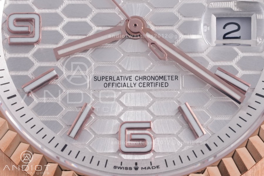 Land Dweller 127335 DIWF Best Edition White Dial on RG Bracelet A7135