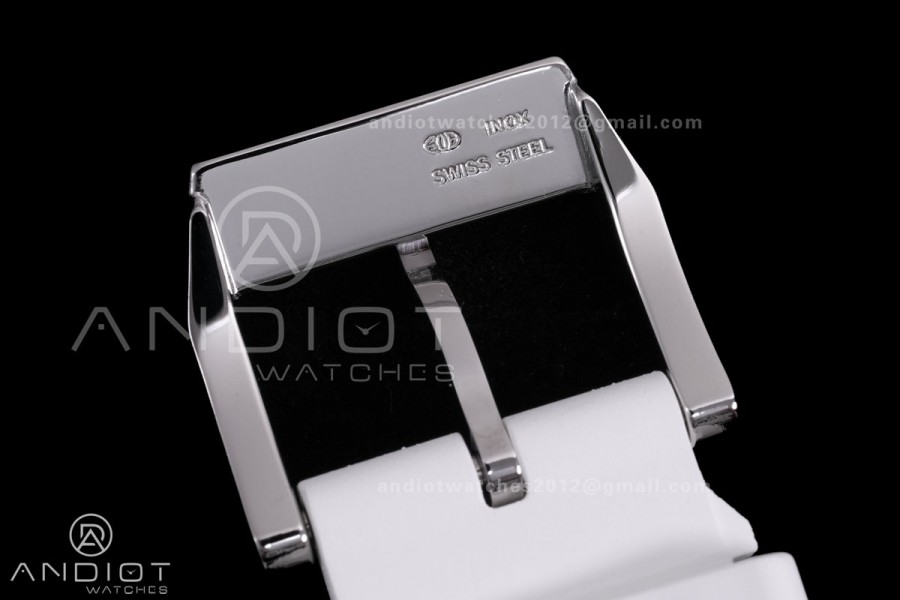 IWC Pilot 41 Top Gun Lake Tahoe Ceramic IW328104 M+F Best Edition on White Rubber Strap MIYOTA 9015