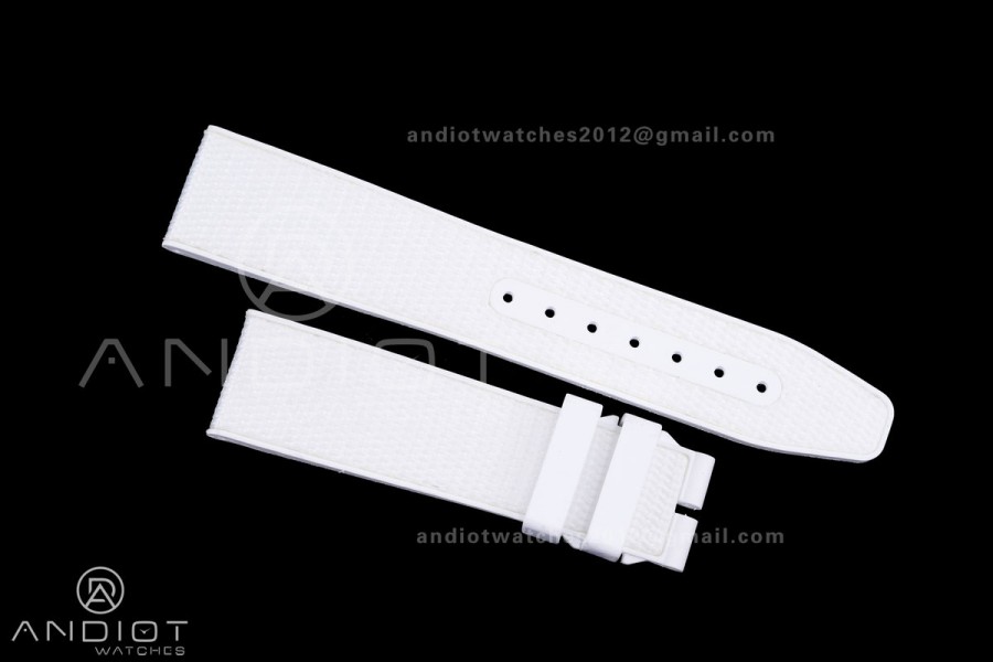 IWC Pilot 41 Top Gun Lake Tahoe Ceramic IW328104 M+F Best Edition on White Rubber Strap MIYOTA 9015