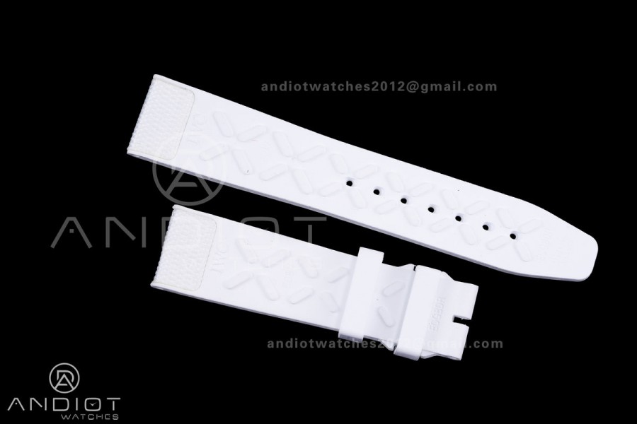 IWC Pilot 41 Top Gun Lake Tahoe Ceramic IW328104 M+F Best Edition on White Rubber Strap MIYOTA 9015