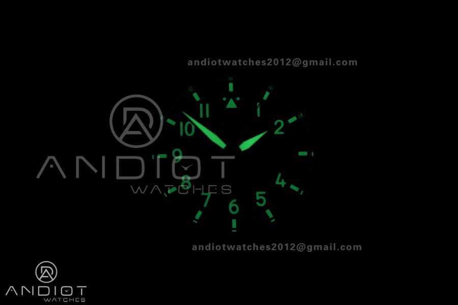 IWC Pilot 41 Top Gun Lake Tahoe Ceramic IW328104 M+F Best Edition on White Rubber Strap MIYOTA 9015