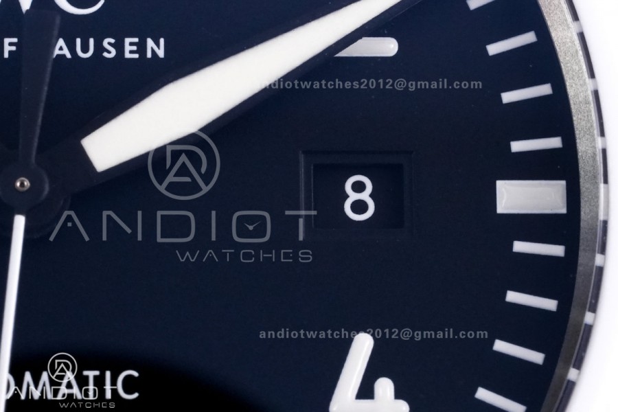 IWC Pilot 41 Top Gun Lake Tahoe Ceramic IW328104 M+F Best Edition on White Rubber Strap MIYOTA 9015