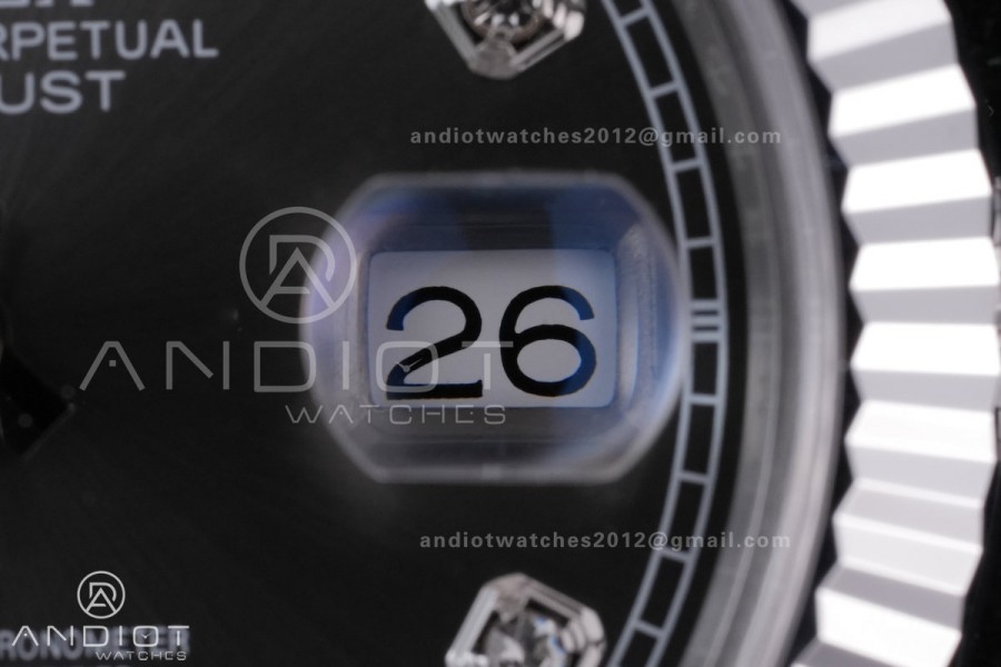 DateJust 41 126334 RCF 1:1 Best Edition 904L Steel Grey Diamonds Dial on Jubilee Bracelet RC3235