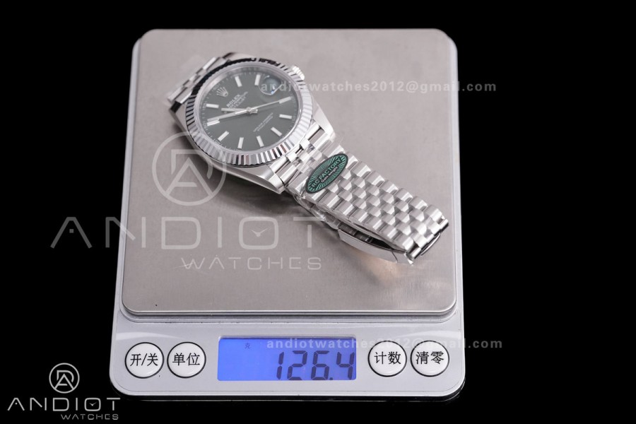 DateJust 41 126334 RCF 1:1 Best Edition 904L Steel Green Stick Dial on Jubilee Bracelet RC3235