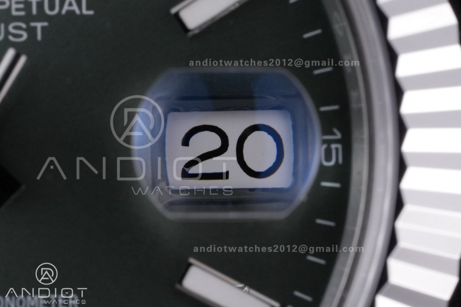 DateJust 41 126334 RCF 1:1 Best Edition 904L Steel Green Stick Dial on Jubilee Bracelet RC3235