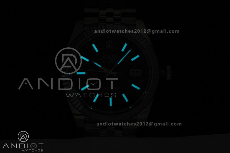 DateJust 41 126334 RCF 1:1 Best Edition 904L Steel Blue Stick Dial on Jubilee Bracelet RC3235