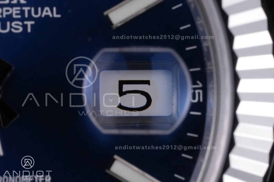 DateJust 41 126334 RCF 1:1 Best Edition 904L Steel Blue Stick Dial on Jubilee Bracelet RC3235