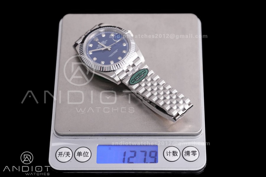 DateJust 41 126334 RCF 1:1 Best Edition 904L Steel Blue Diamonds Dial on Jubilee Bracelet RC3235
