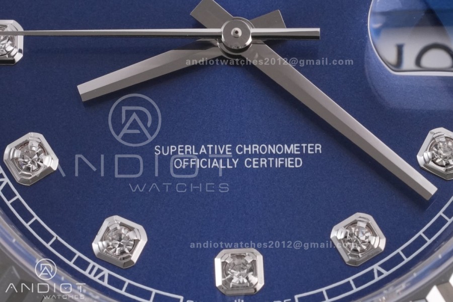 DateJust 41 126334 RCF 1:1 Best Edition 904L Steel Blue Diamonds Dial on Jubilee Bracelet RC3235