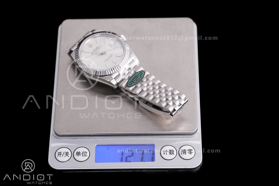 DateJust 41 126334 RCF 1:1 Best Edition 904L Steel Sliver Stick Dial on Jubilee Bracelet RC3235