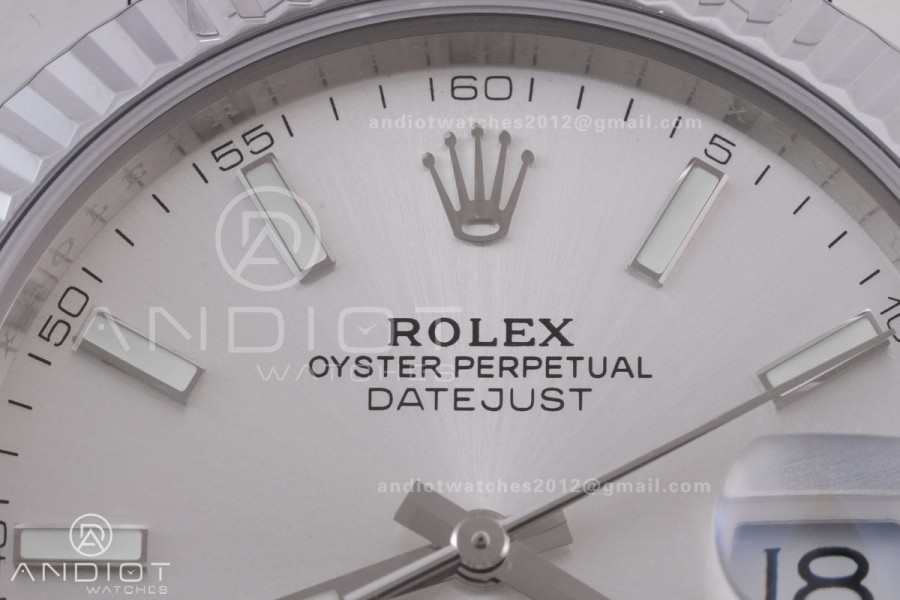 DateJust 41 126334 RCF 1:1 Best Edition 904L Steel Sliver Stick Dial on Jubilee Bracelet RC3235