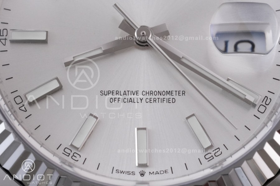 DateJust 41 126334 RCF 1:1 Best Edition 904L Steel Sliver Stick Dial on Jubilee Bracelet RC3235