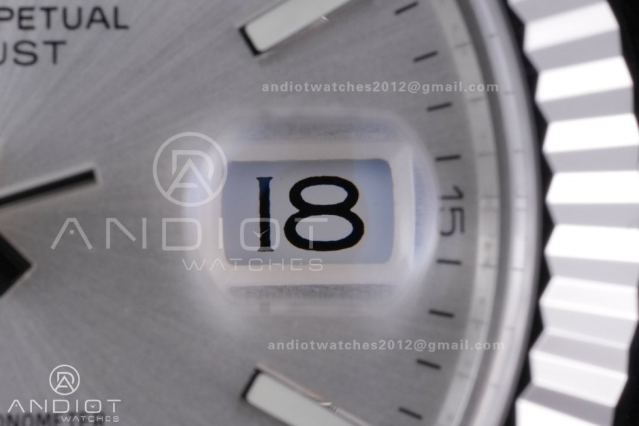 DateJust 41 126334 RCF 1:1 Best Edition 904L Steel Sliver Stick Dial on Jubilee Bracelet RC3235