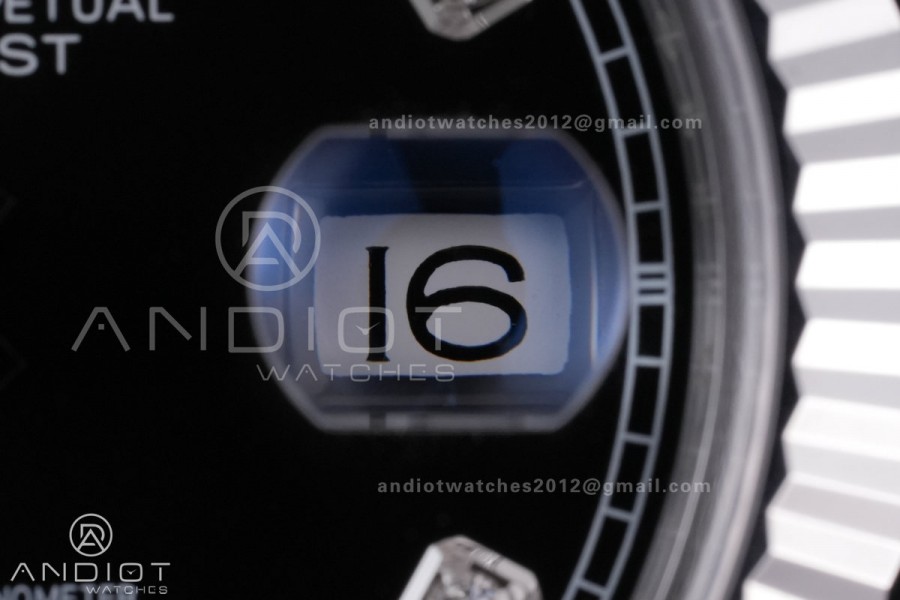 DateJust 41 126334 RCF 1:1 Best Edition 904L Steel Black Diamonds Dial on Jubilee Bracelet RC3235