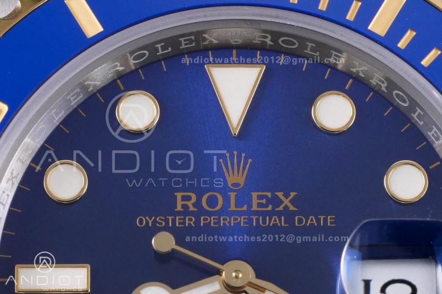 Submariner 116613LB Blue Ceramic 904L Steel/YG RCF 1:1 Best Edition Blue Dial DD3135 184g (Gain Weight)