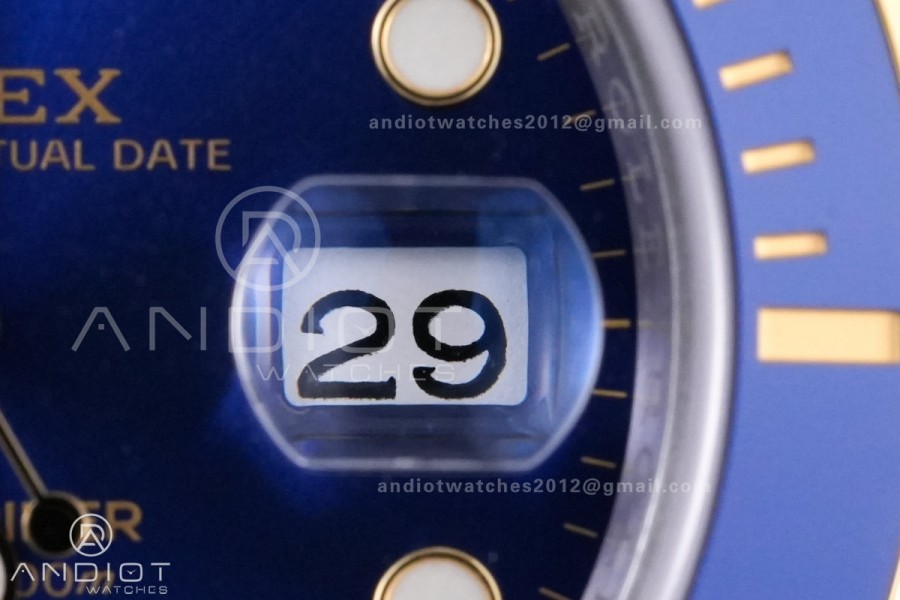 Submariner 116613LB Blue Ceramic 904L Steel/YG RCF 1:1 Best Edition Blue Dial DD3135 184g (Gain Weight)