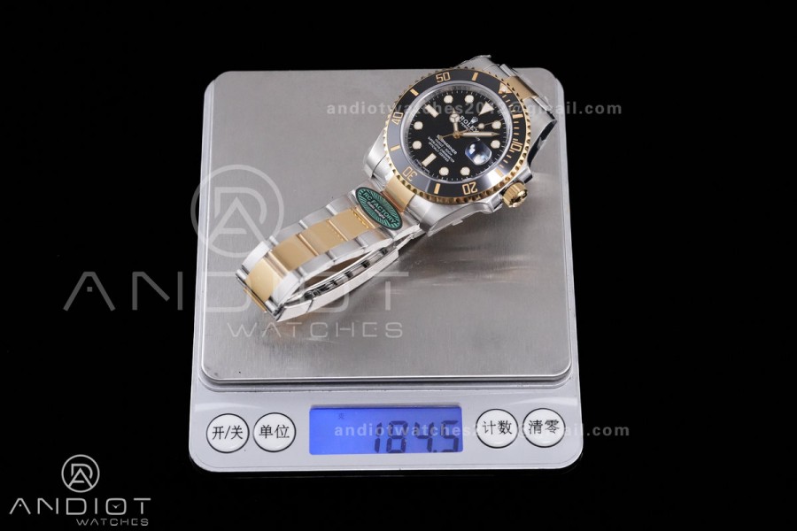 Submariner 116613LN Blue Ceramic 904L Steel/YG RCF 1:1 Best Edition Blue Dial DD3135 184g (Gain Weight)
