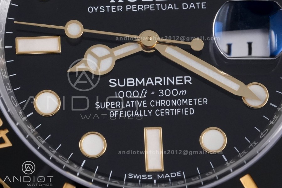 Submariner 116613LN Blue Ceramic 904L Steel/YG RCF 1:1 Best Edition Blue Dial DD3135 184g (Gain Weight)