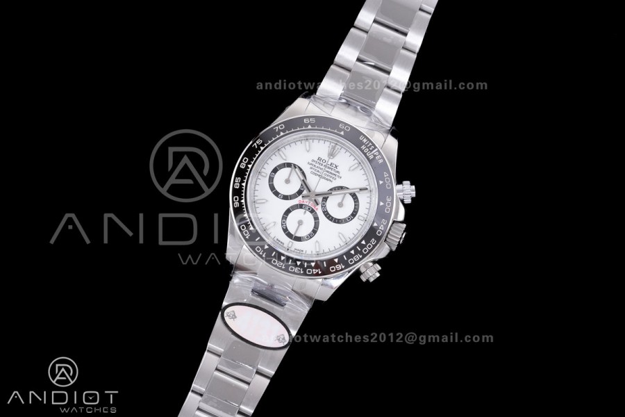 Daytona 126500 UFO 1:1 Best Edition 904L Steel White Dial on SS Braclet UF4131 (Free Sprung)