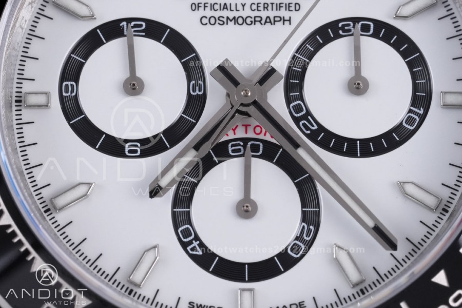 Daytona 126500 UFO 1:1 Best Edition 904L Steel White Dial on SS Braclet UF4131 (Free Sprung)