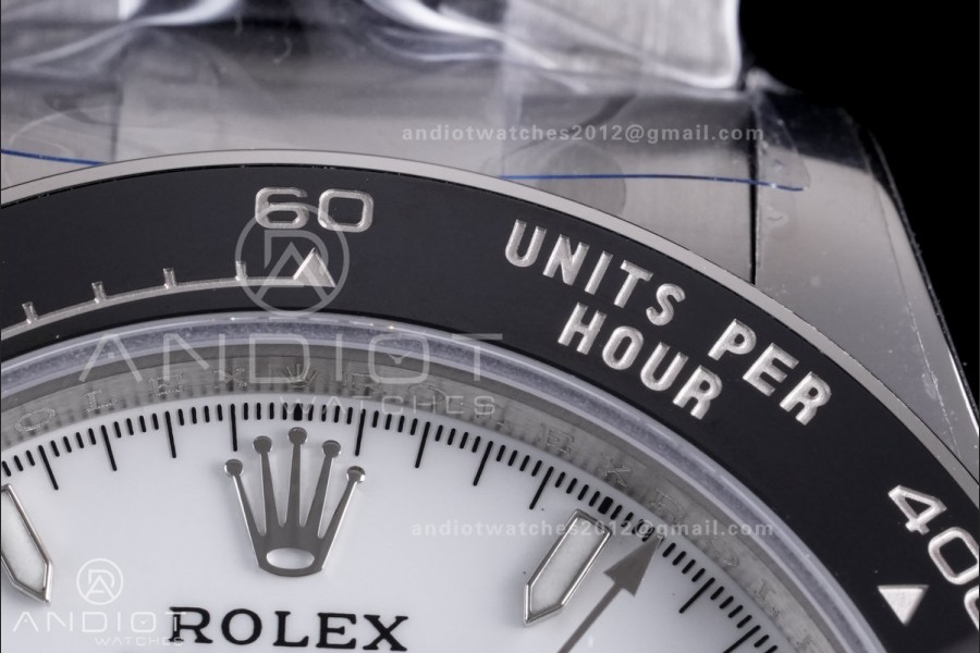 Daytona 126500 UFO 1:1 Best Edition 904L Steel White Dial on SS Braclet UF4131 (Free Sprung)