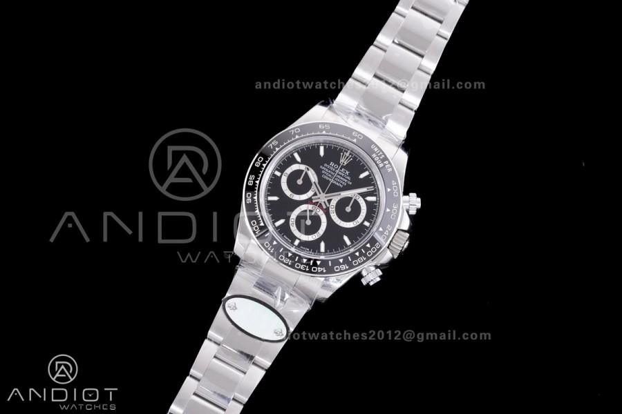 Daytona 126500 UFO 1:1 Best Edition 904L Steel Black Dial on SS Braclet UF4131 (Free Sprung)