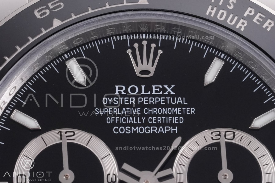 Daytona 126500 UFO 1:1 Best Edition 904L Steel Black Dial on SS Braclet UF4131 (Free Sprung)