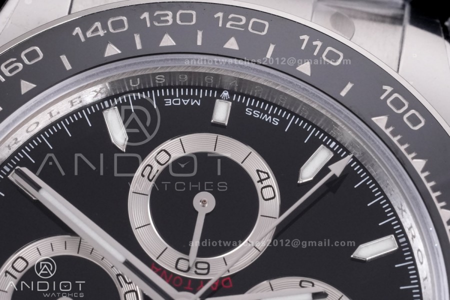 Daytona 126500 UFO 1:1 Best Edition 904L Steel Black Dial on SS Braclet UF4131 (Free Sprung)
