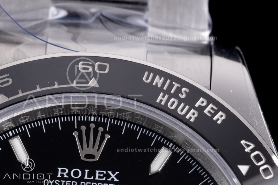 Daytona 126500 UFO 1:1 Best Edition 904L Steel Black Dial on SS Braclet UF4131 (Free Sprung)