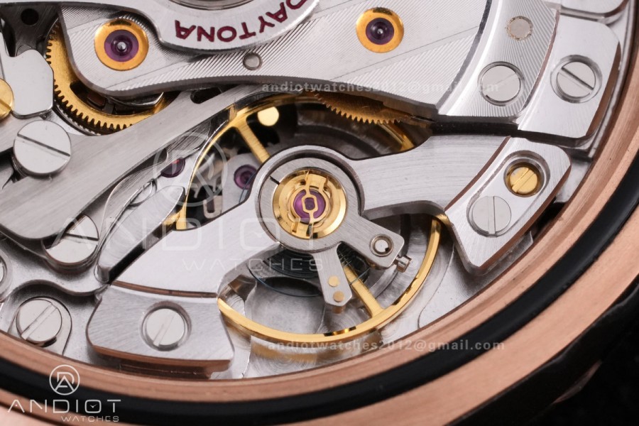 Daytona 126505 VSF 1:1 Best Edition 904L Steel Black/RG Diamond Dial on RG Braclet VS4131 V3 (Weighted)