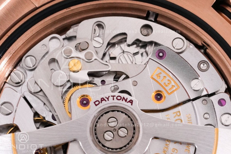 Daytona 126505 VSF 1:1 Best Edition 904L Steel Black/RG Diamond Dial on RG Braclet VS4131 V3 (Weighted)