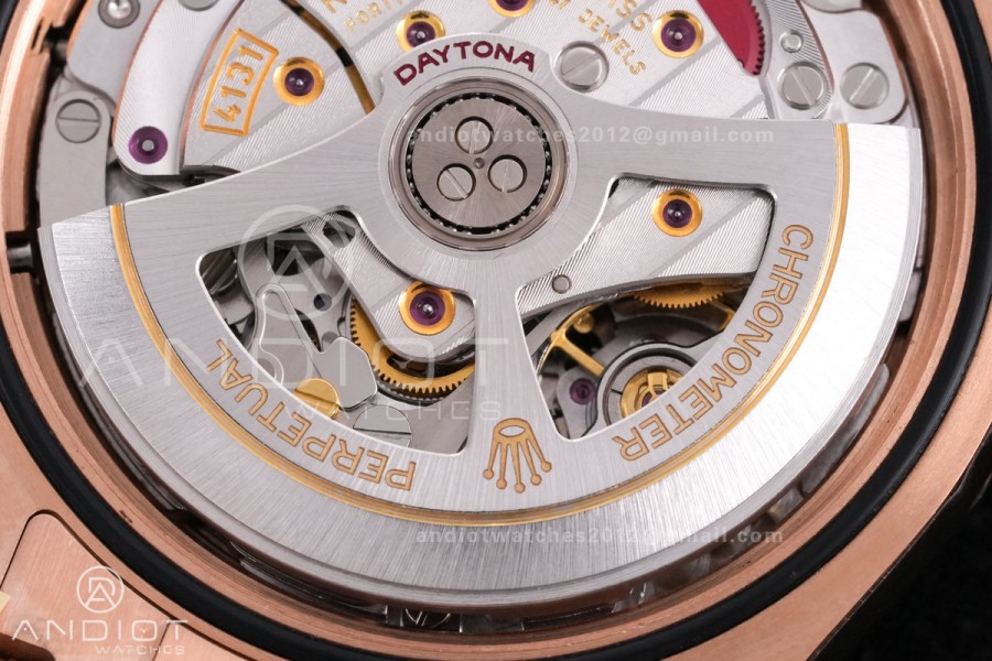 Daytona 126505 VSF 1:1 Best Edition 904L Steel Black/RG Diamond Dial on RG Braclet VS4131 V3 (Weighted)