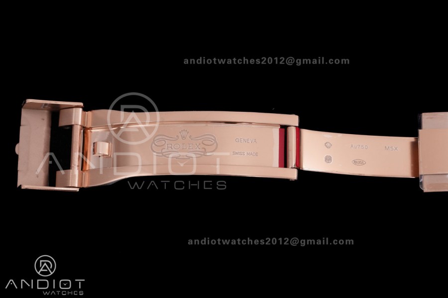 Daytona 126505 VSF 1:1 Best Edition 904L Steel Black/RG Diamond Dial on RG Braclet VS4131 V3 (Weighted)