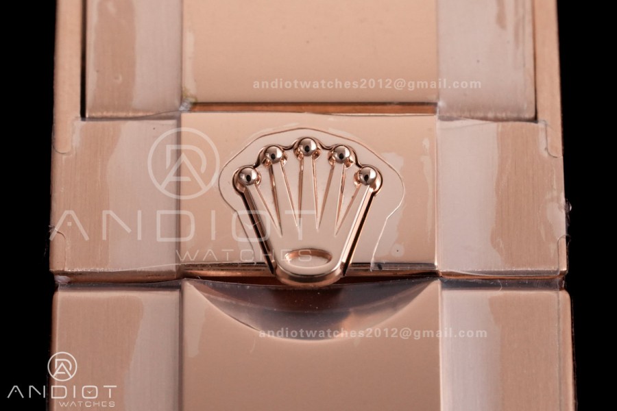 Daytona 126505 VSF 1:1 Best Edition 904L Steel Black/RG Diamond Dial on RG Braclet VS4131 V3 (Weighted)