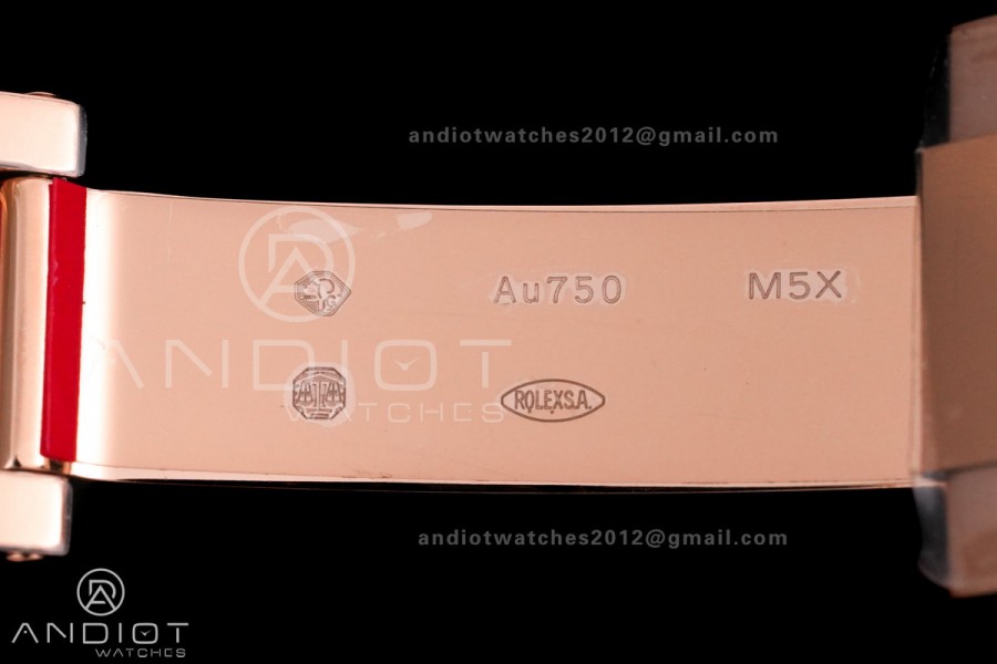 Daytona 126505 VSF 1:1 Best Edition 904L Steel Black/RG Diamond Dial on RG Braclet VS4131 V3 (Weighted)