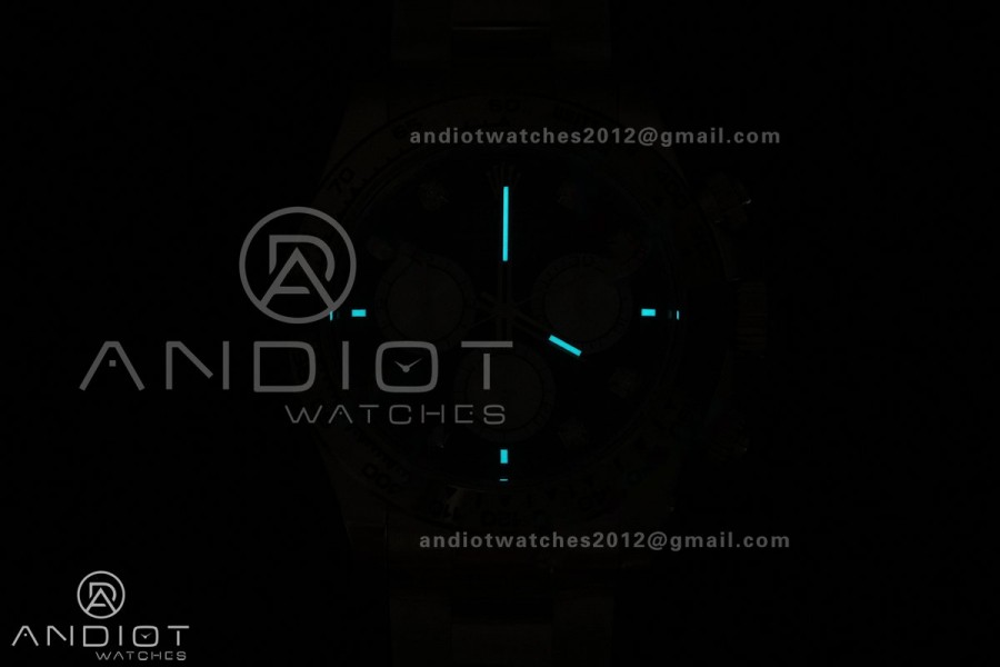 Daytona 126505 VSF 1:1 Best Edition 904L Steel Black/RG Diamond Dial on RG Braclet VS4131 V3 (Weighted)