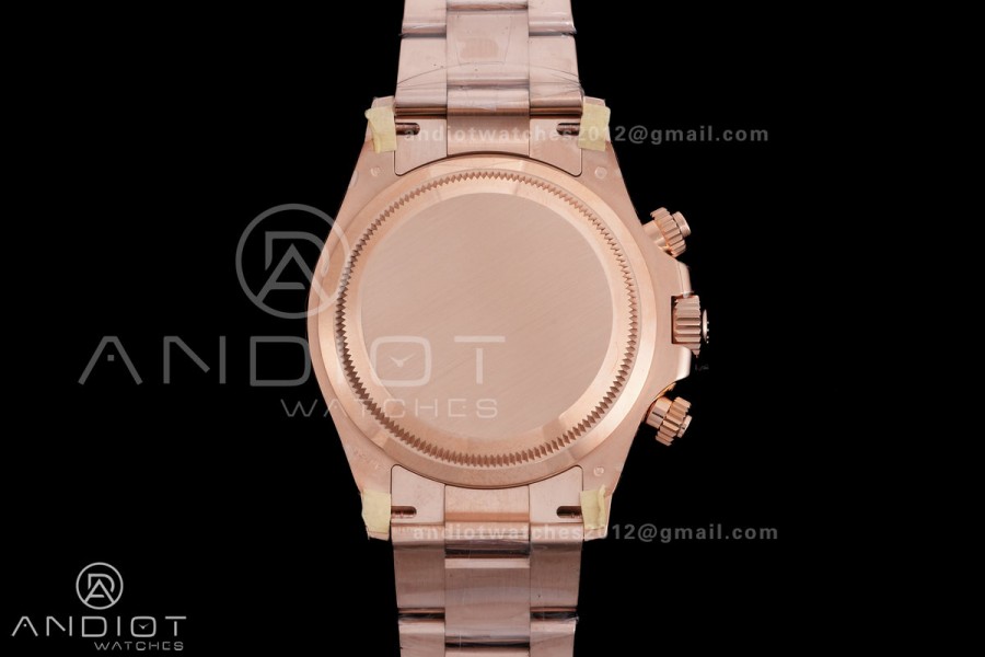 Daytona 126505 VSF 1:1 Best Edition 904L Steel Black/RG Diamond Dial on RG Braclet VS4131 V3 (Weighted)