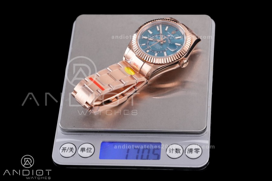 Skydweller 336935 RG Noob 1:1 Best Edition Blue Dial on RG Oyster Bracelet A9002 V2