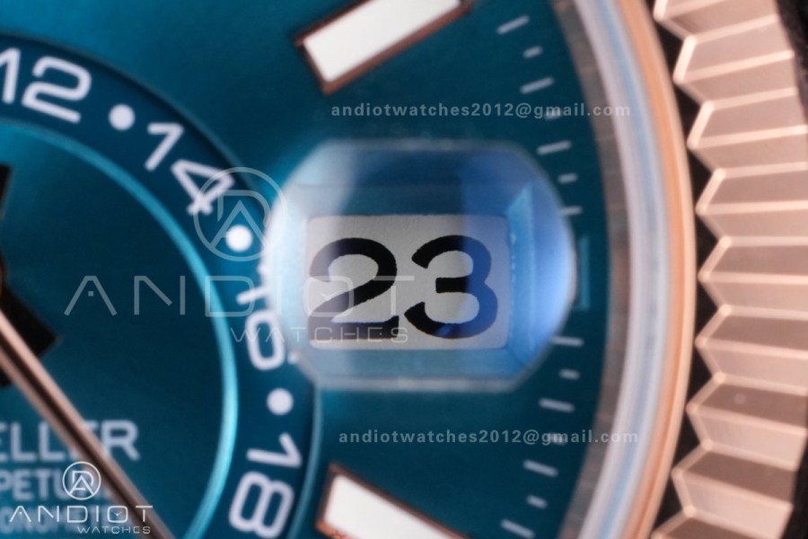 Skydweller 336935 RG Noob 1:1 Best Edition Blue Dial on RG Oyster Bracelet A9002 V2